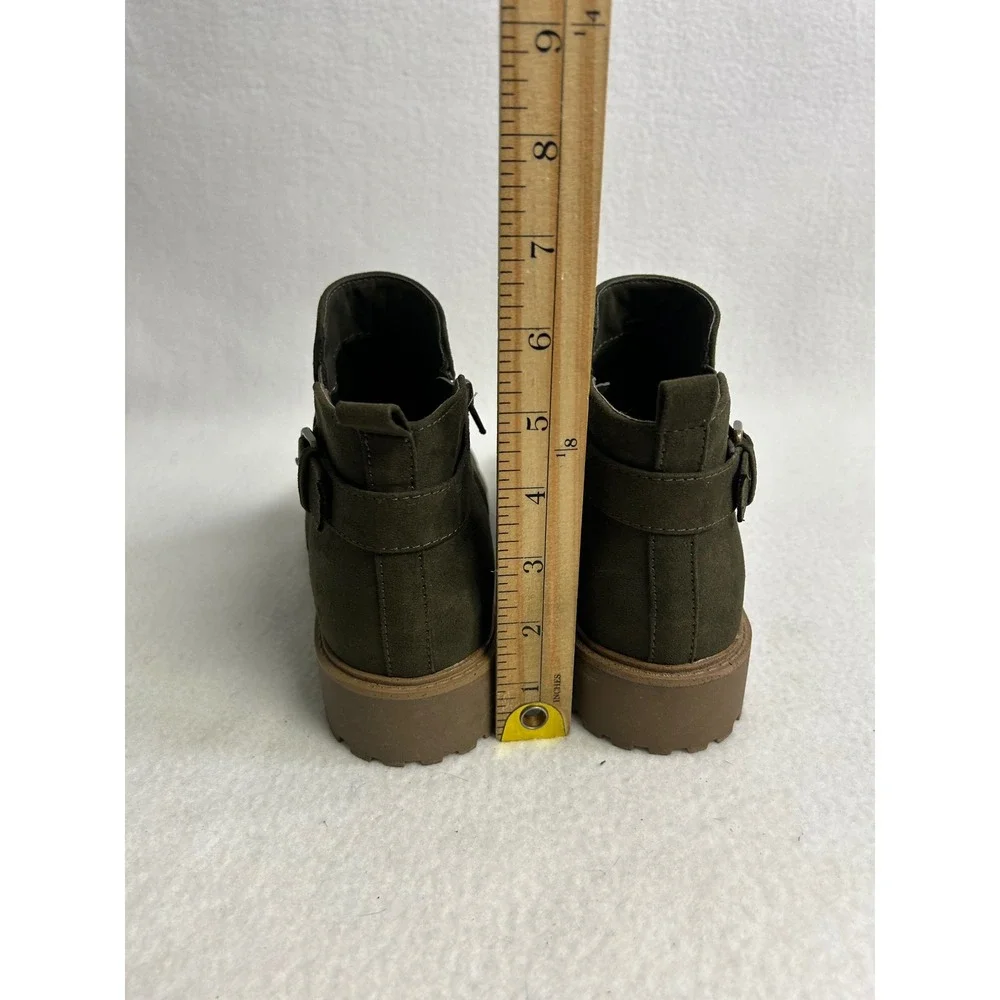 Boho Gorpcore Esprit Womens 8.5M Olive Green Sienna Ankle Bootie E1SIE60